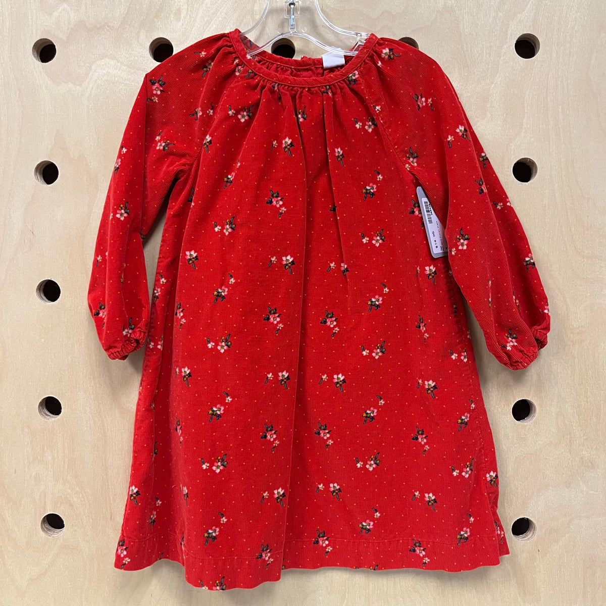Red Cord Floral Dress
