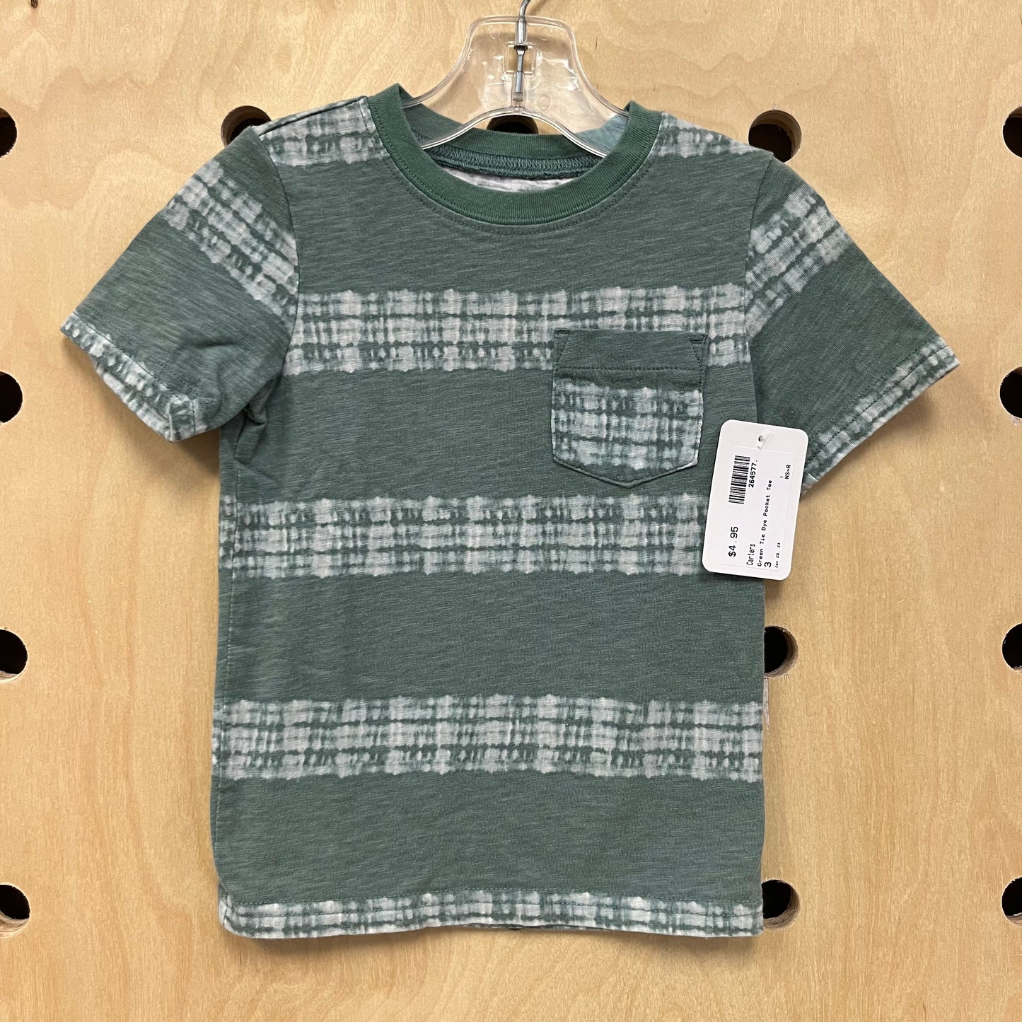 Green Tie Dye Pocket Tee