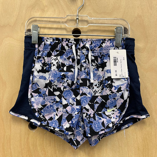 Black + Blue Floral Shorts
