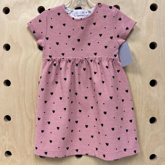 Pink & Black Hearts Dress