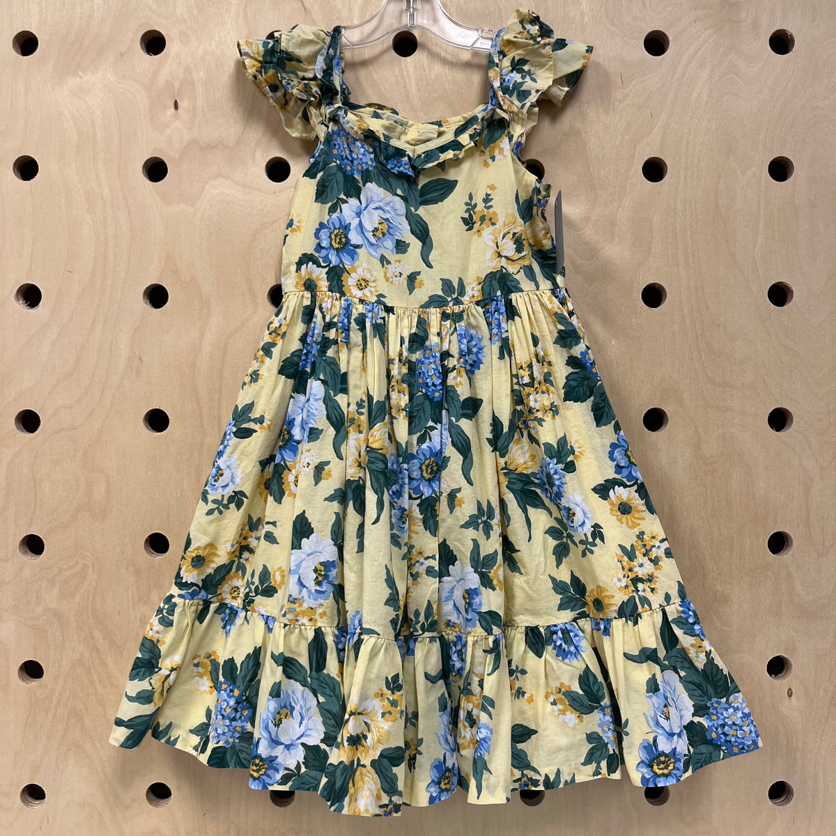 Yellow & Blue Floral Dress