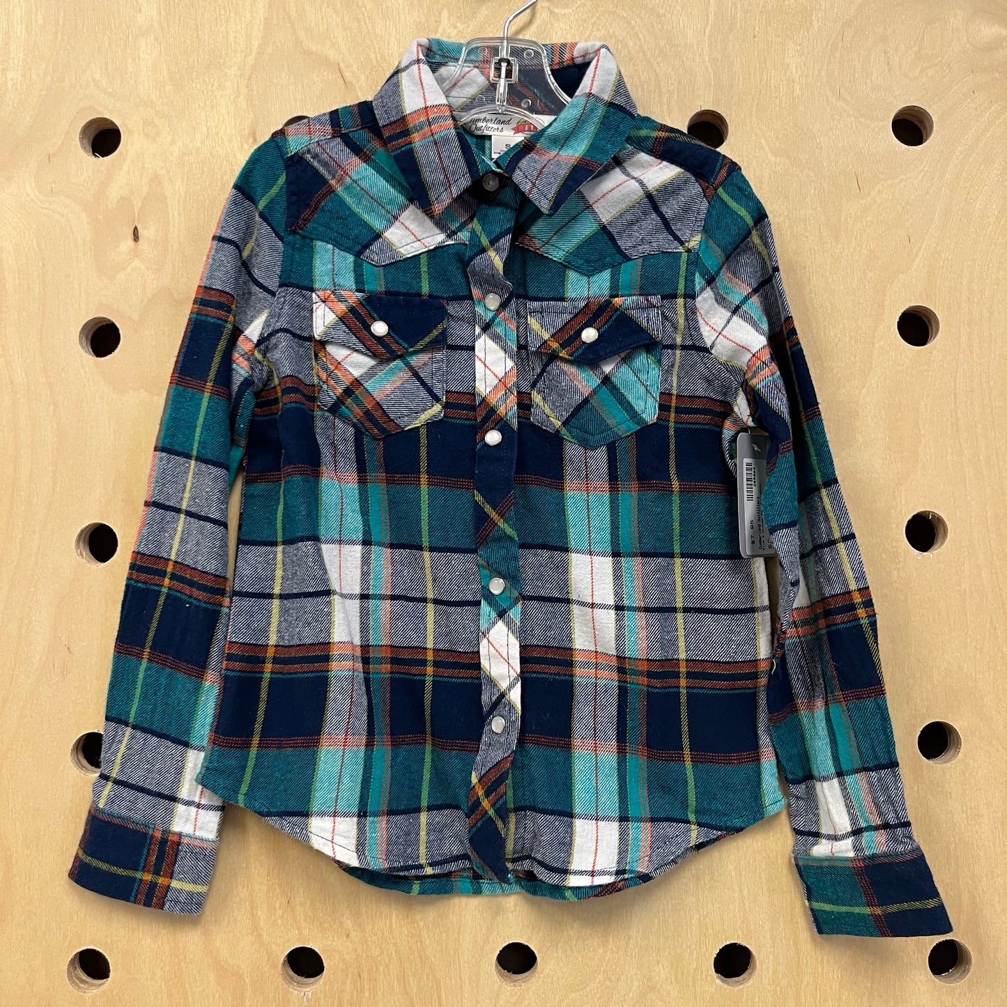 Blue & Orange Plaid Flannel