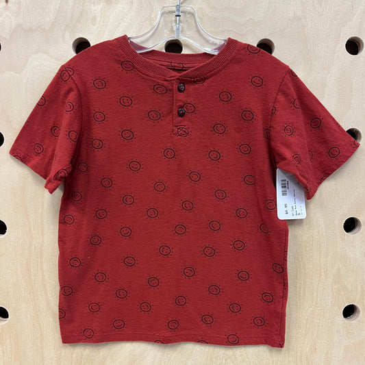 Deep Red Sunny Henley