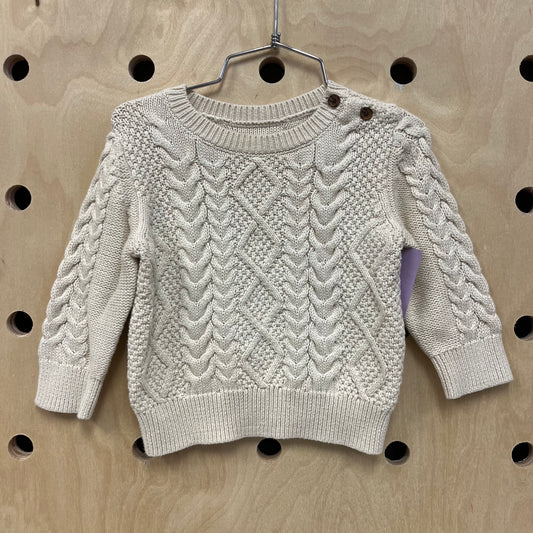 Cream Cable Knit Sweater