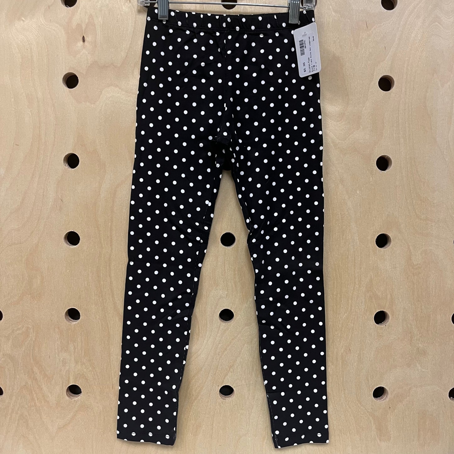 Black + White Polka Dot Leggings