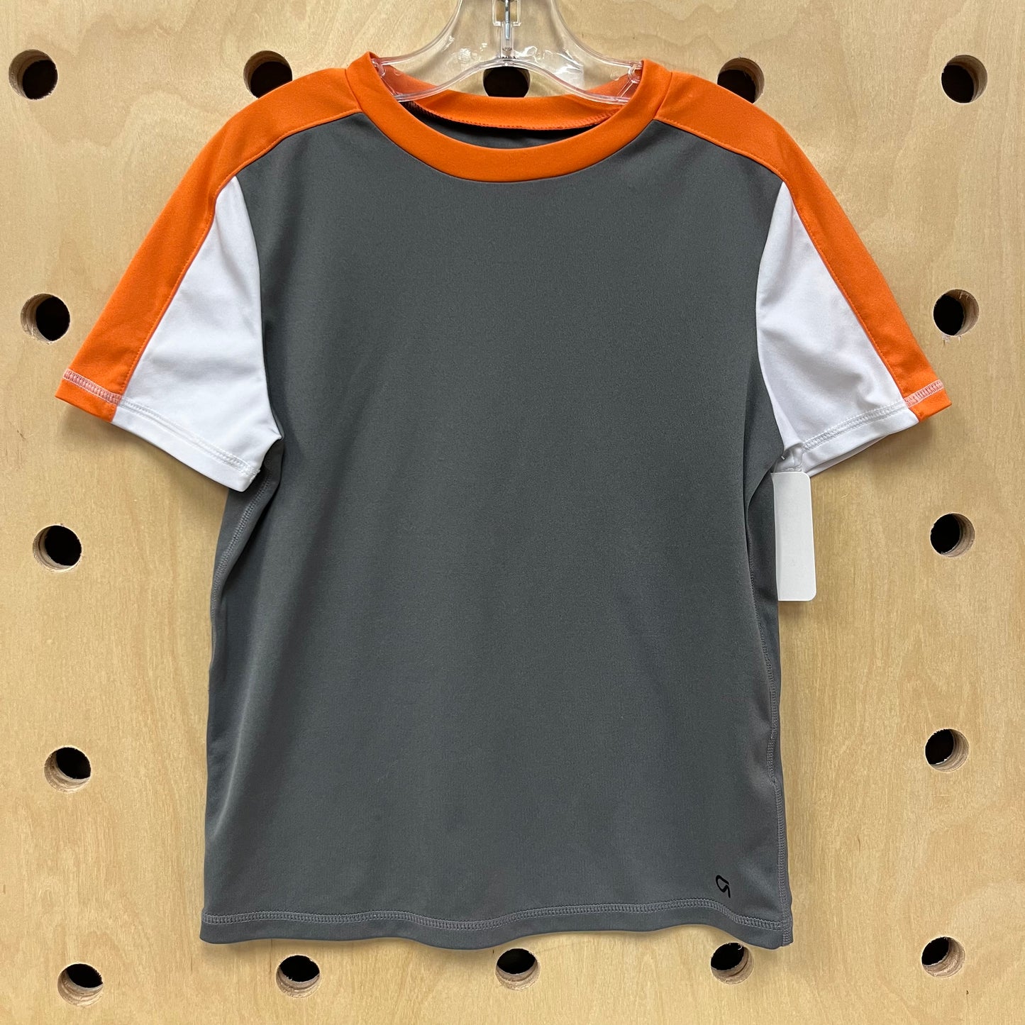Grey/White/Orange Active Tee
