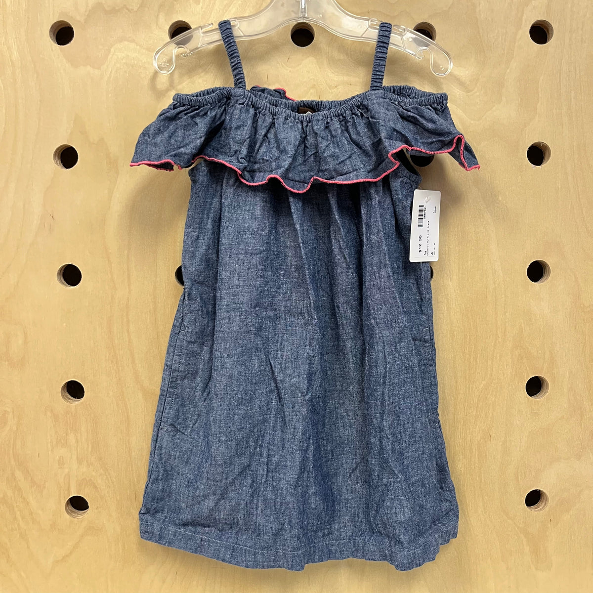Chambray Ruffle CS Dress