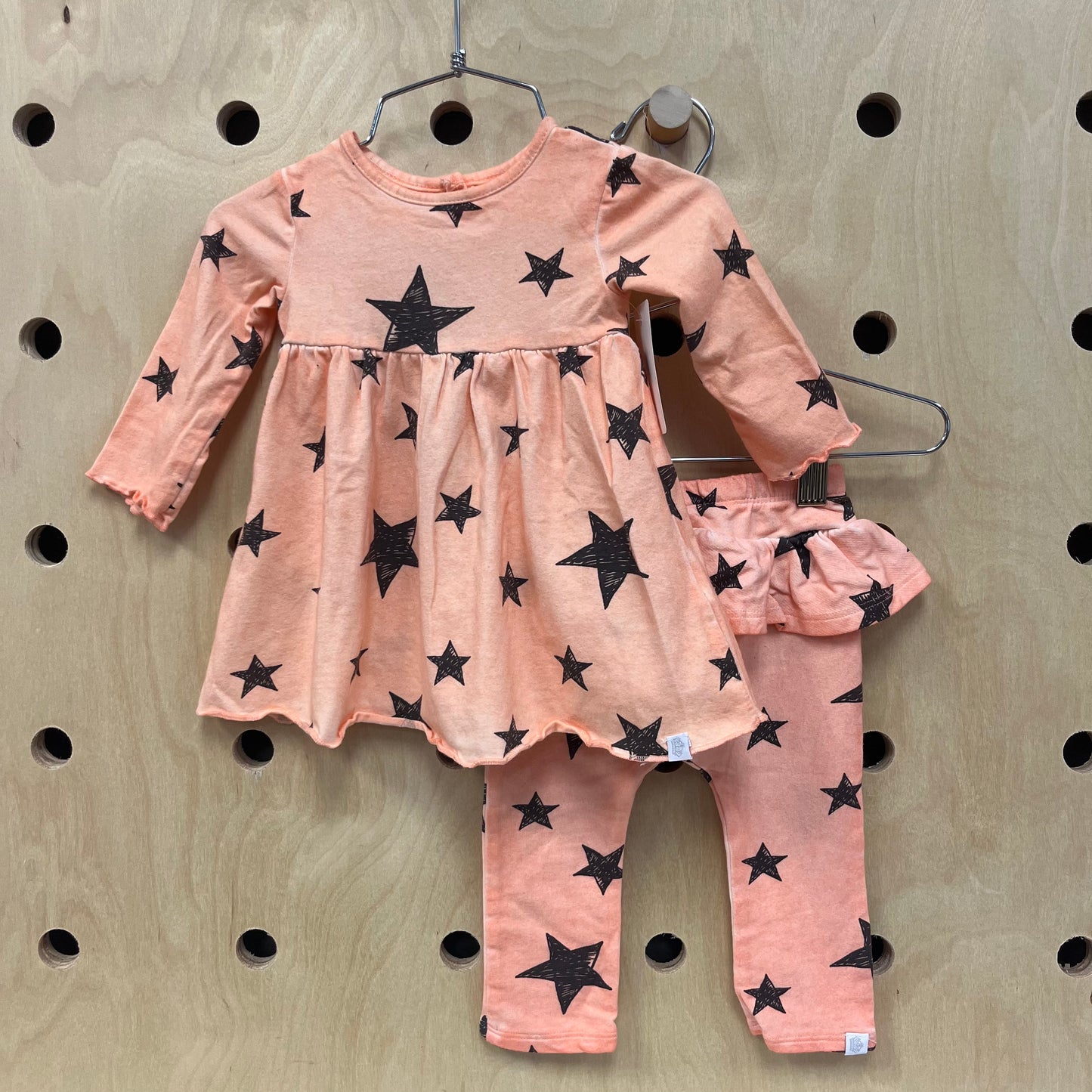 Coral Stars Ruffle Outfit