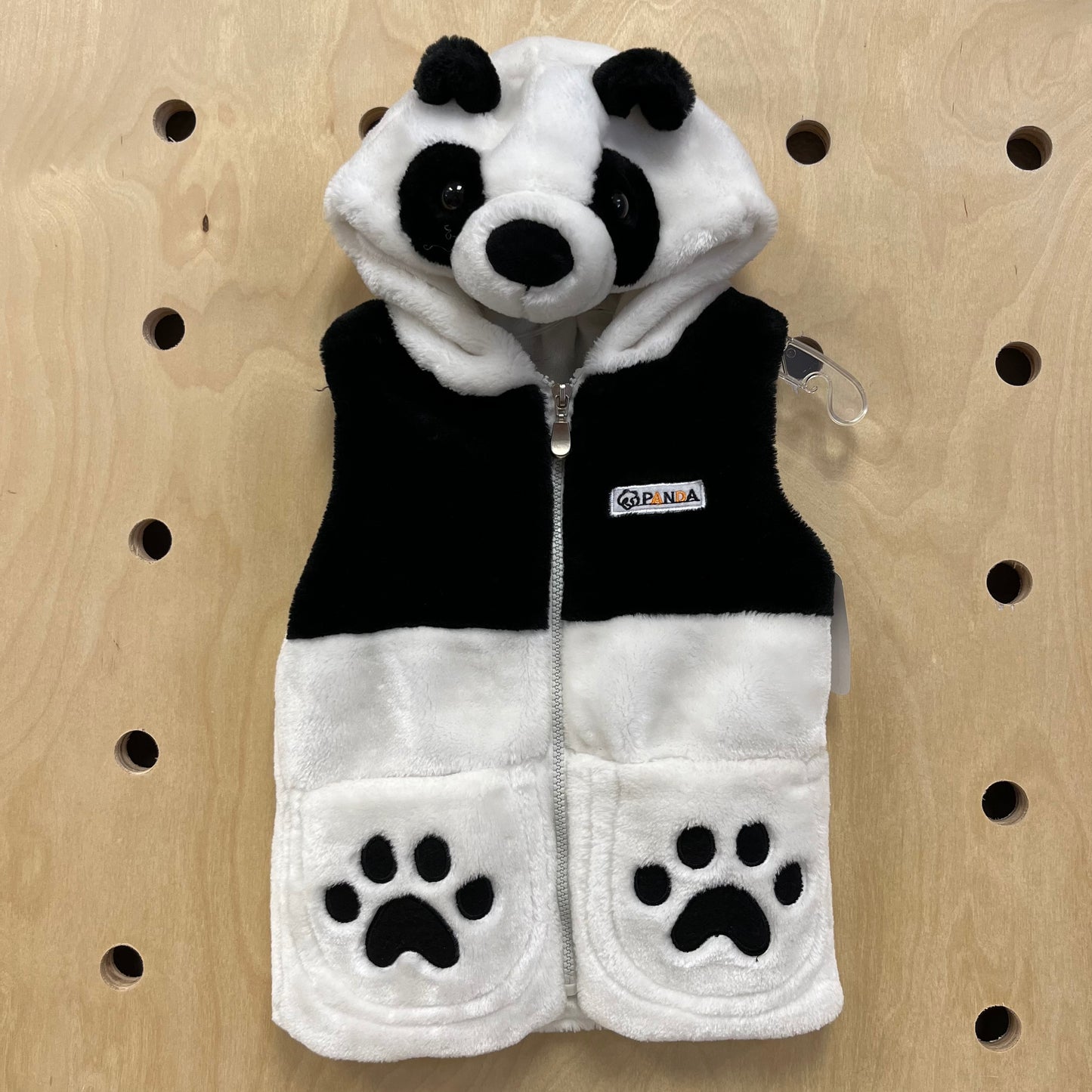 Fuzzy Panda Hood Vest