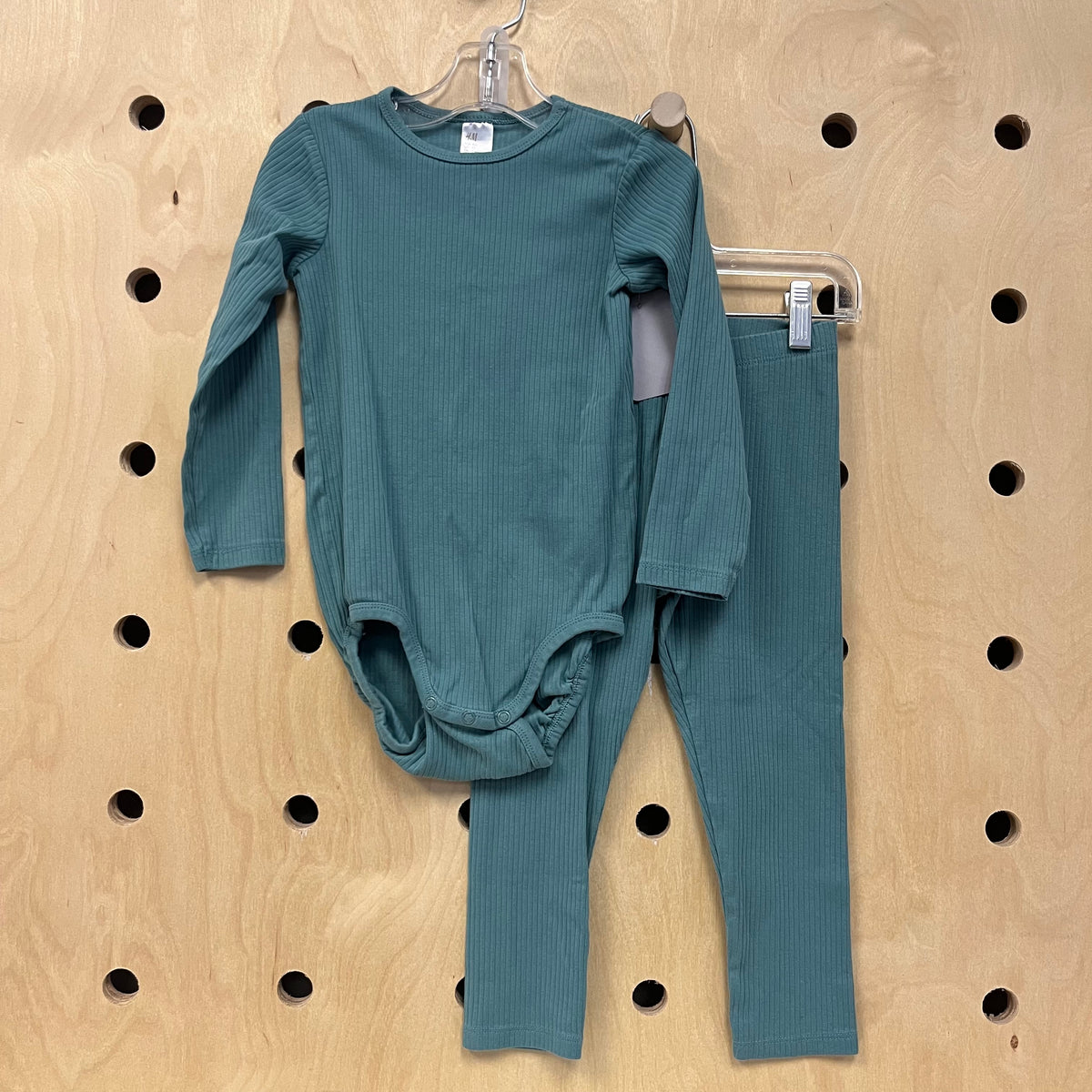 Blue Ribbed Bodysuit Outfit