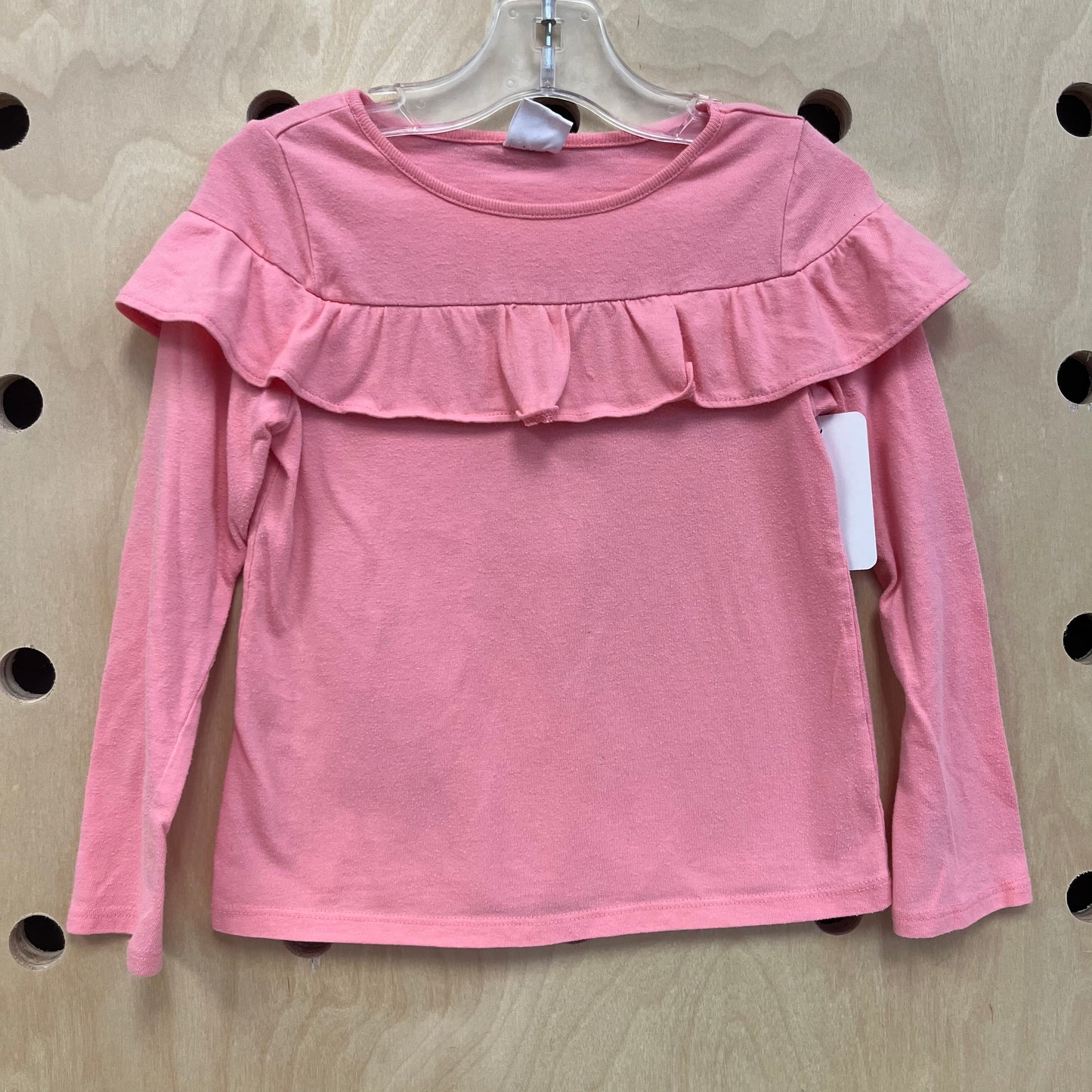 Pink Ruffle Neck Top