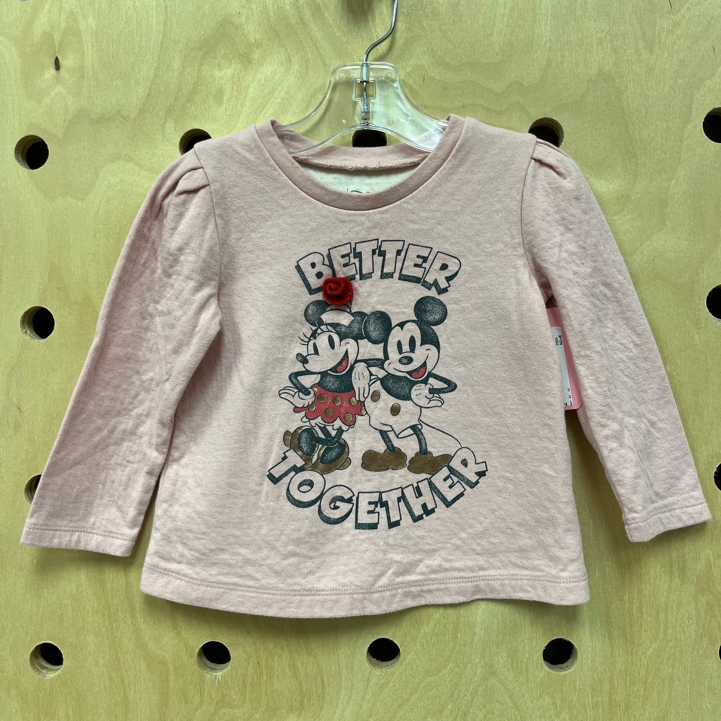 Pink Mickey + Minnie Lined Top