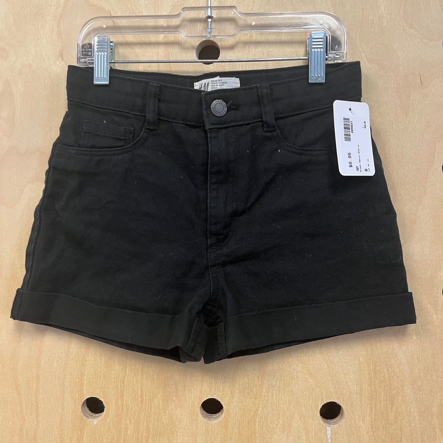 Black Denim Shorts