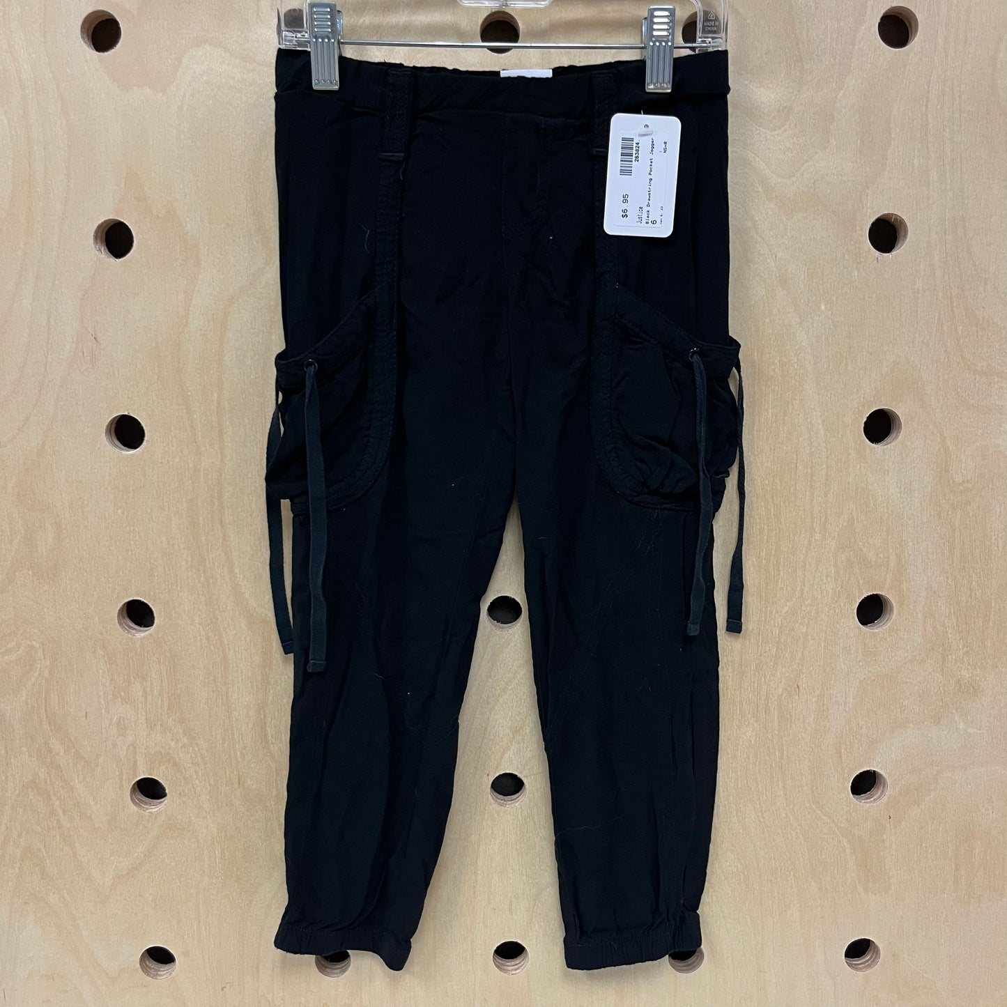 Black Drawstring Pocket Joggers