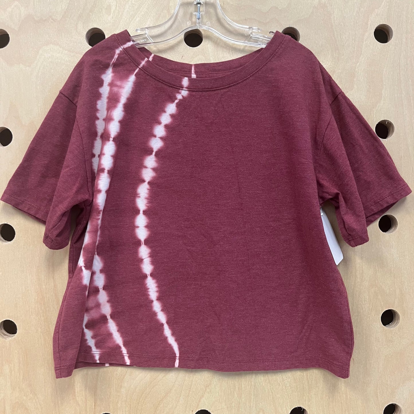 Burgundy Tie Dye Crop Top