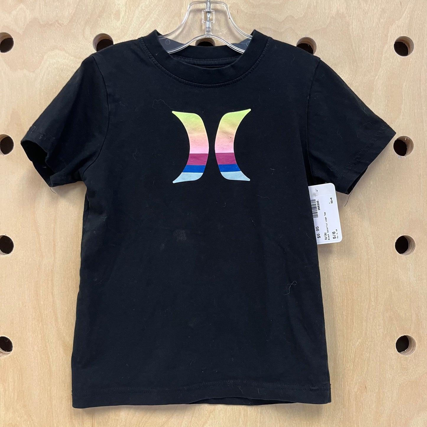 Black Colorful Logo Tee