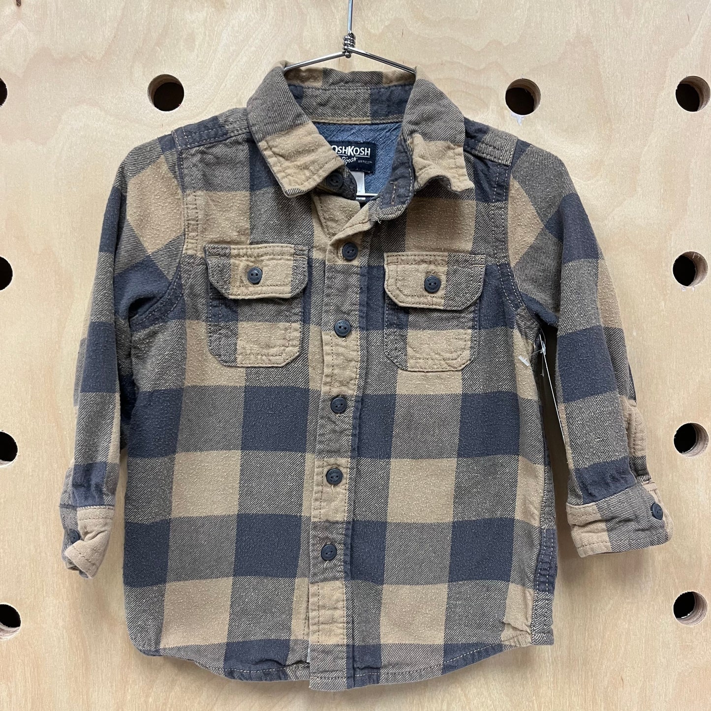 Tan+Blue Flannel
