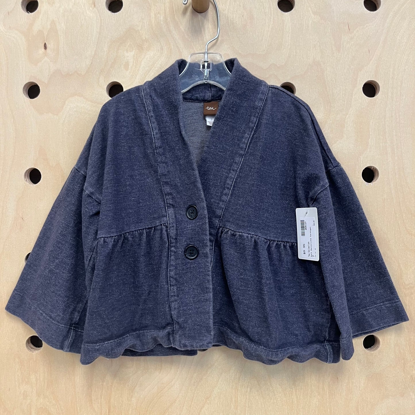 Soft Denim-Like Cardigan