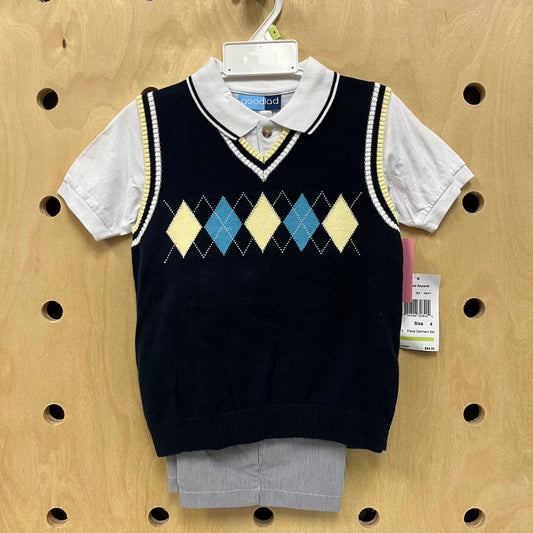 Argyle Vest Shorts Outfit NEW!