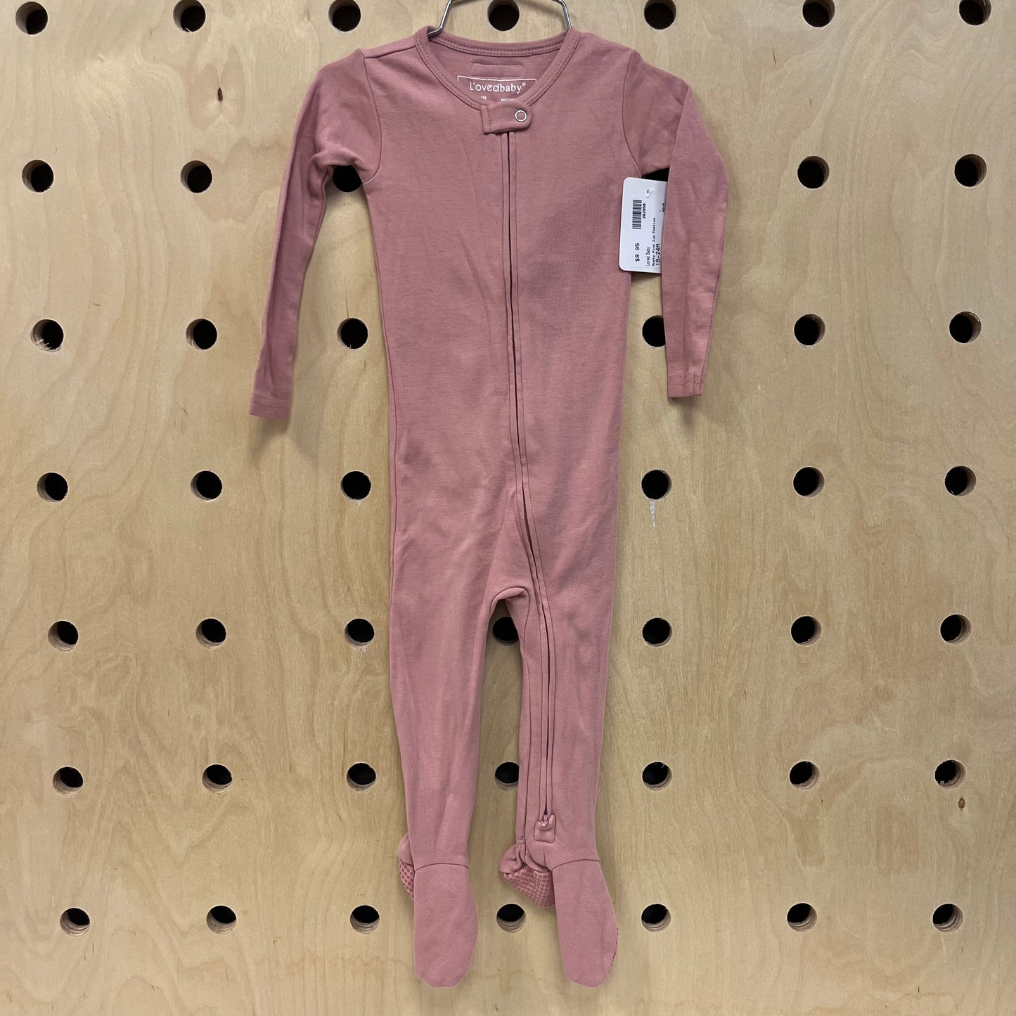 Dusty Pink Zip Footies