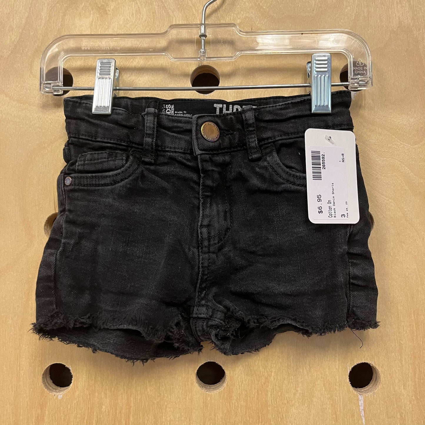 Black Denim Shorts