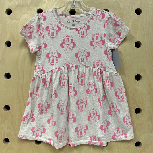 Beige & Pink Minnie Babydoll Top