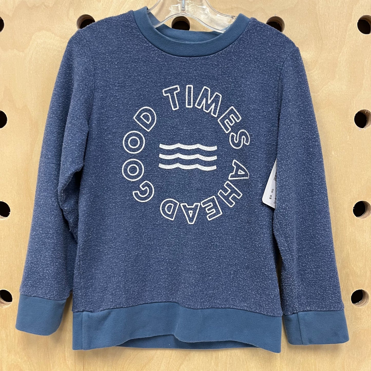 Dusty Blue Good Times Pullover