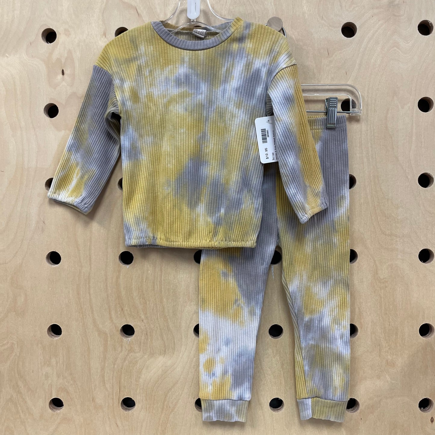 Yellow & Grey Ribbed Outfit