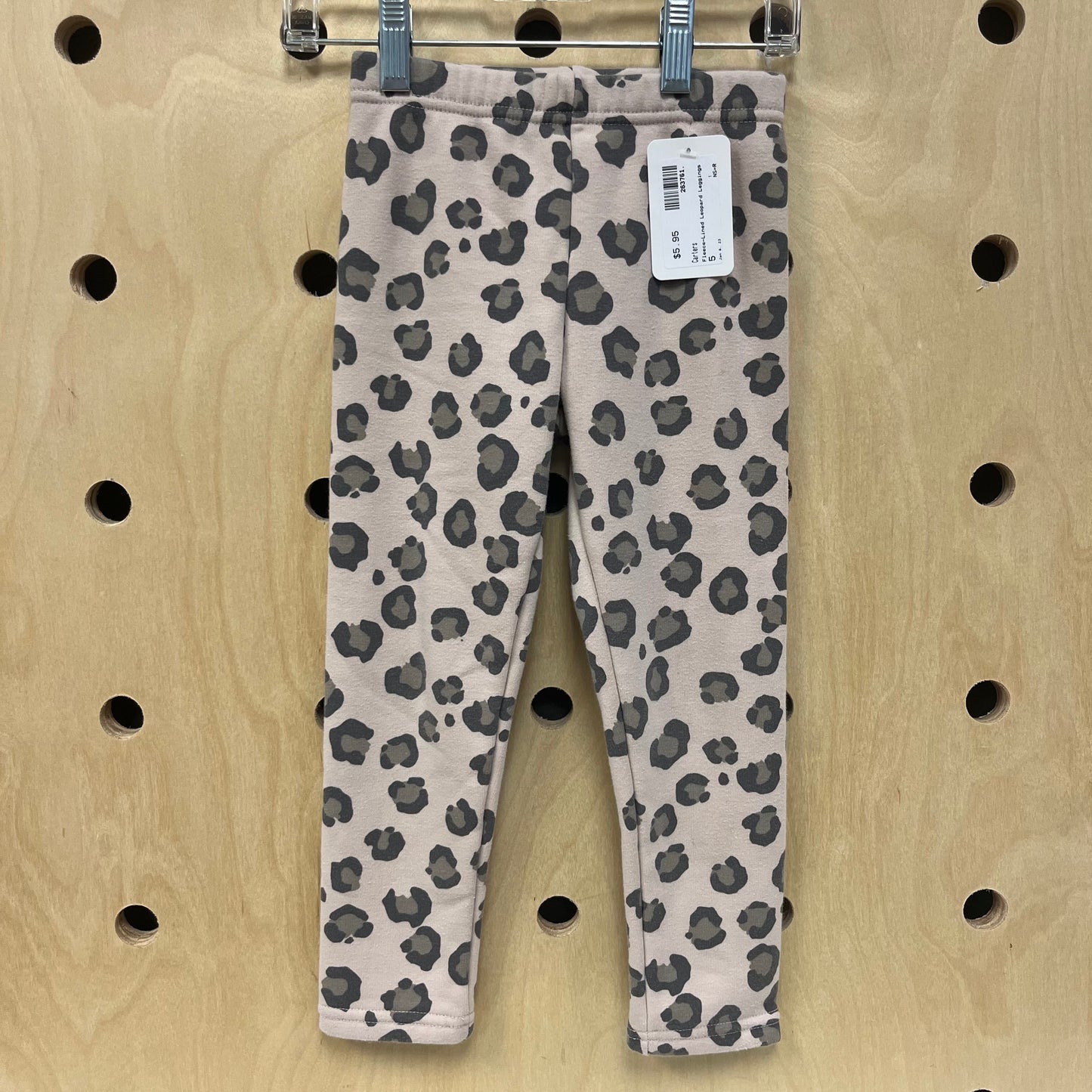 Fleece-Lined Leopard Leggings