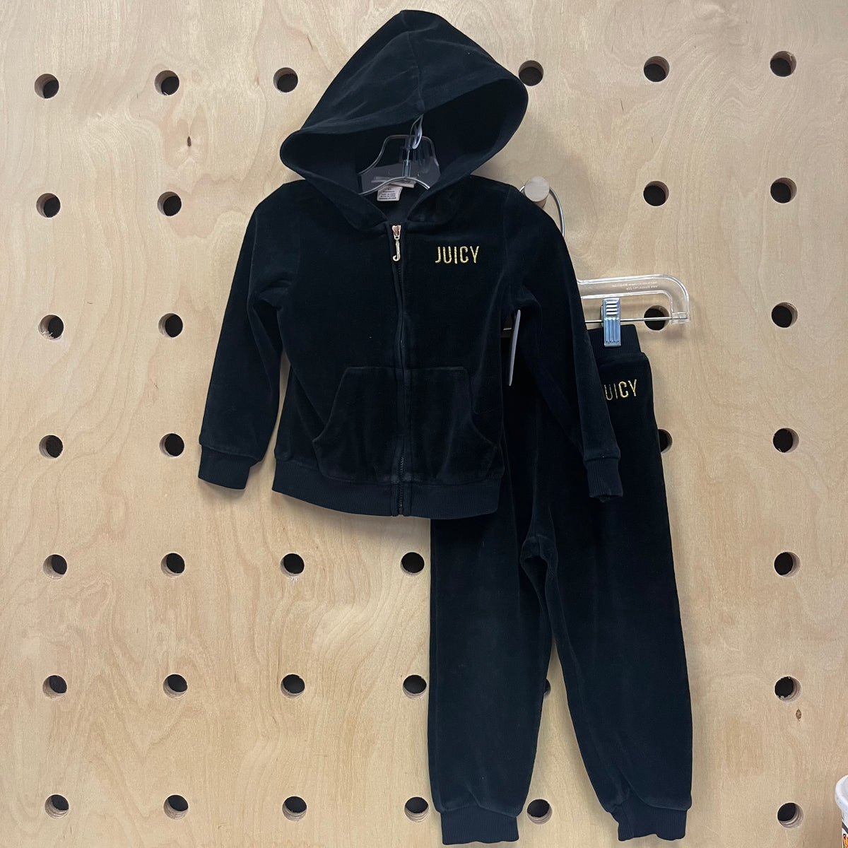 Black Velour Track Suit