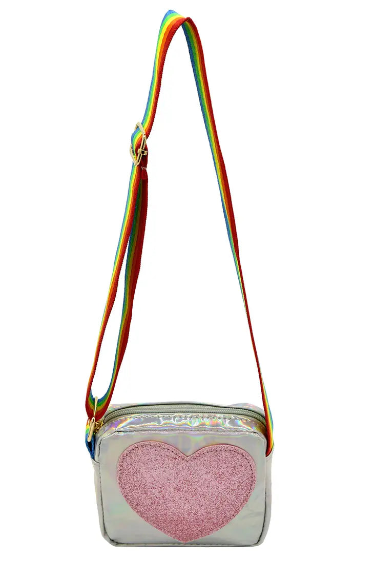 Silver Heart Purse