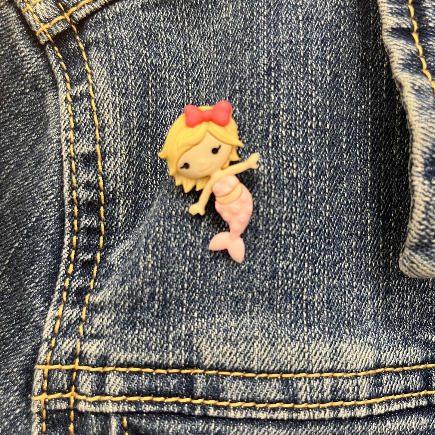 Mermaid Pin Denim Jacket