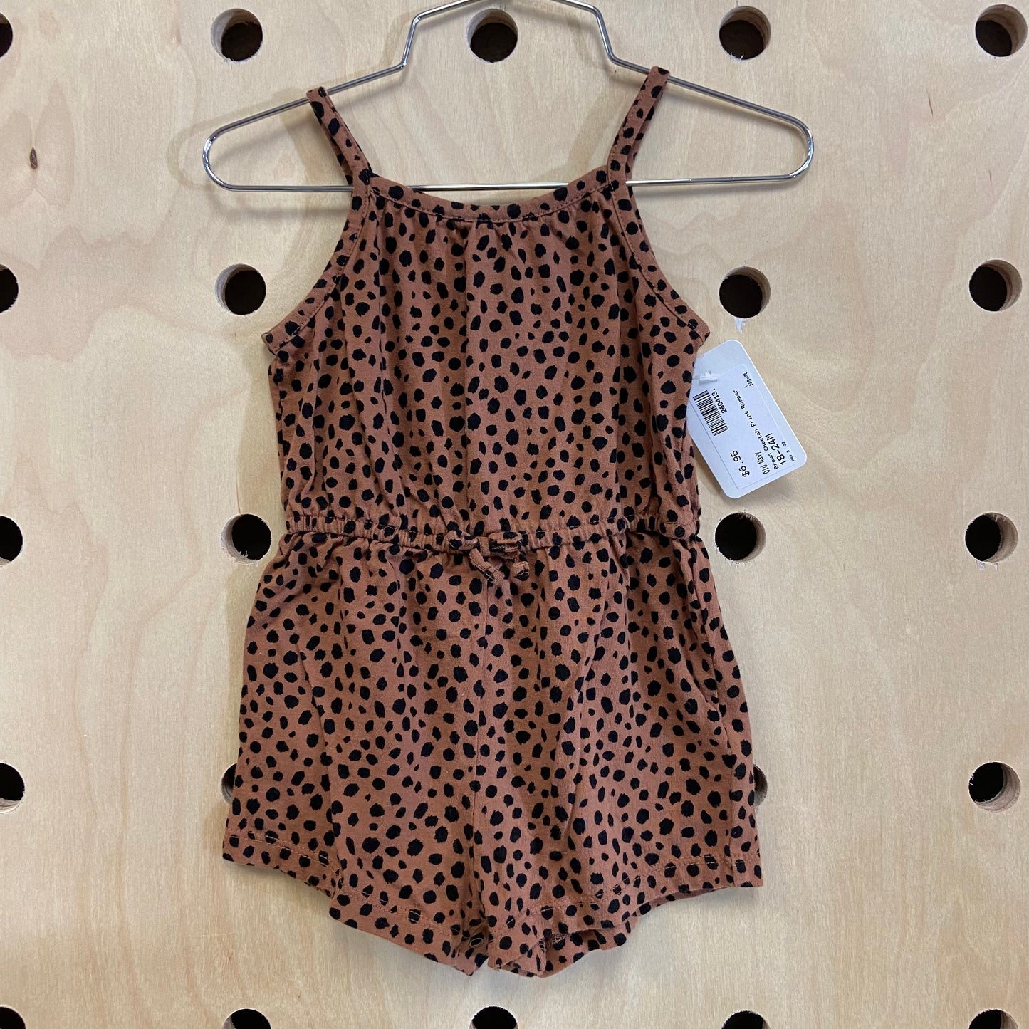 Brown Cheetah Print Romper