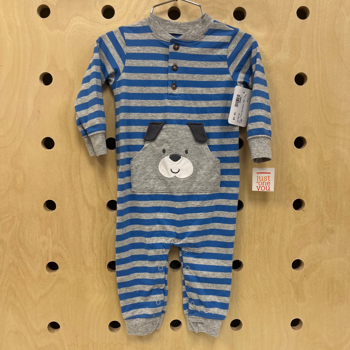 Blue + Grey Dog Romper NEW!