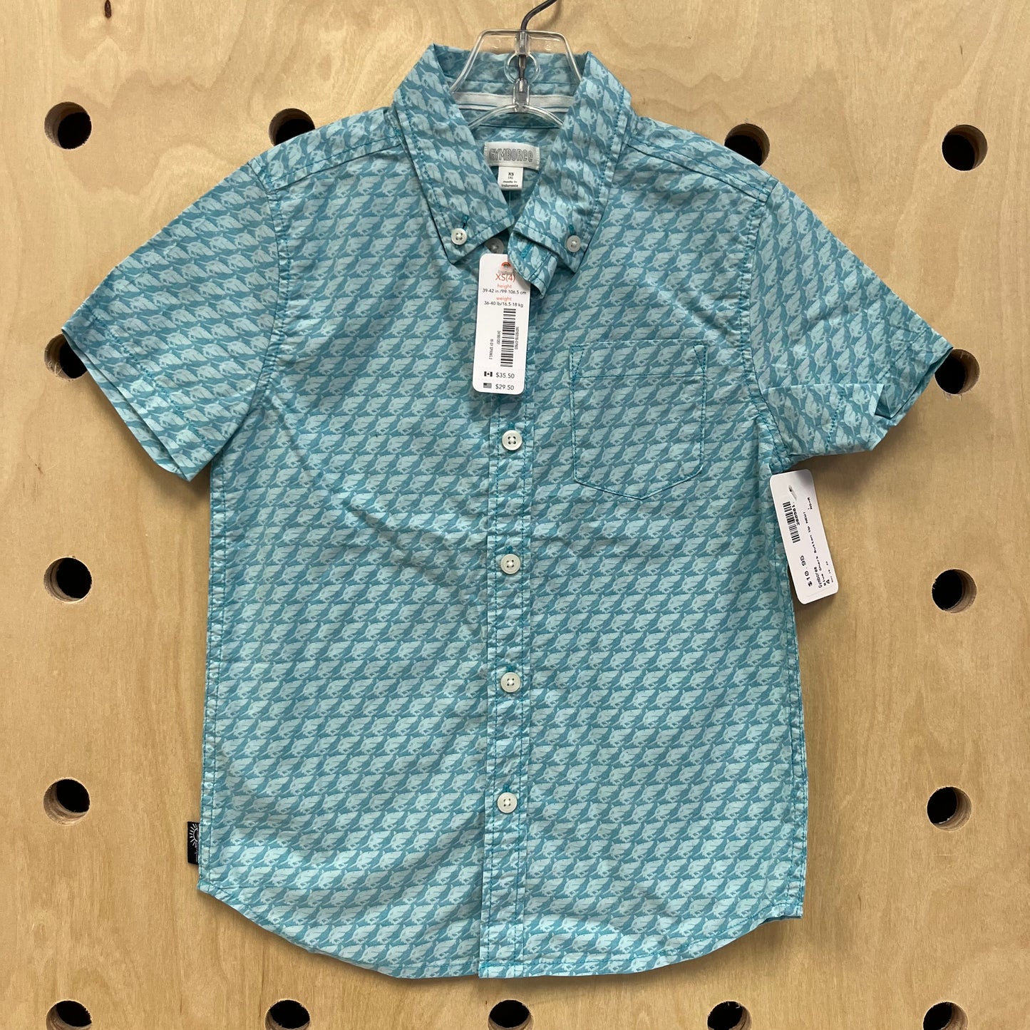 Blue Shark Button Up NEW!