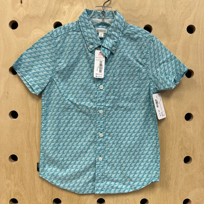 Blue Shark Button Up NEW!