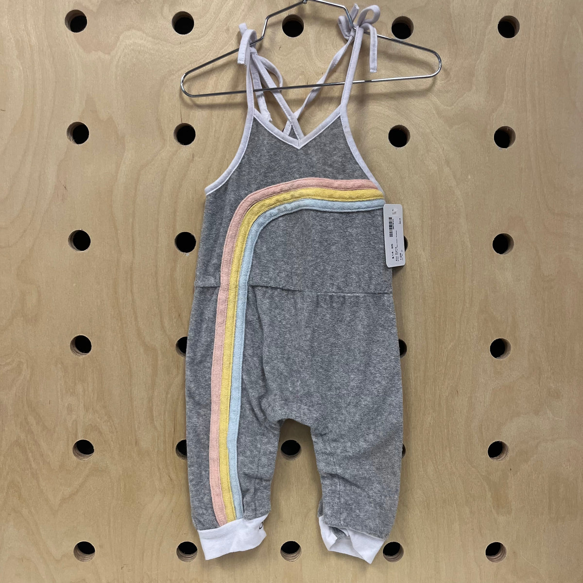 Grey Terry Rainbow Romper
