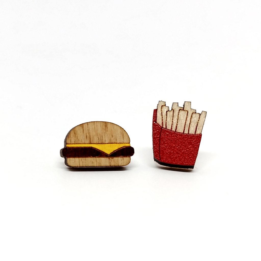 Burger + Fries Earrings