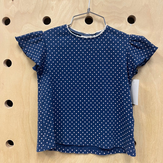Blue + Periwinkle Ribbed Top