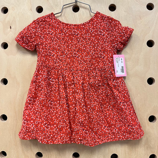 Coral Floral Dress