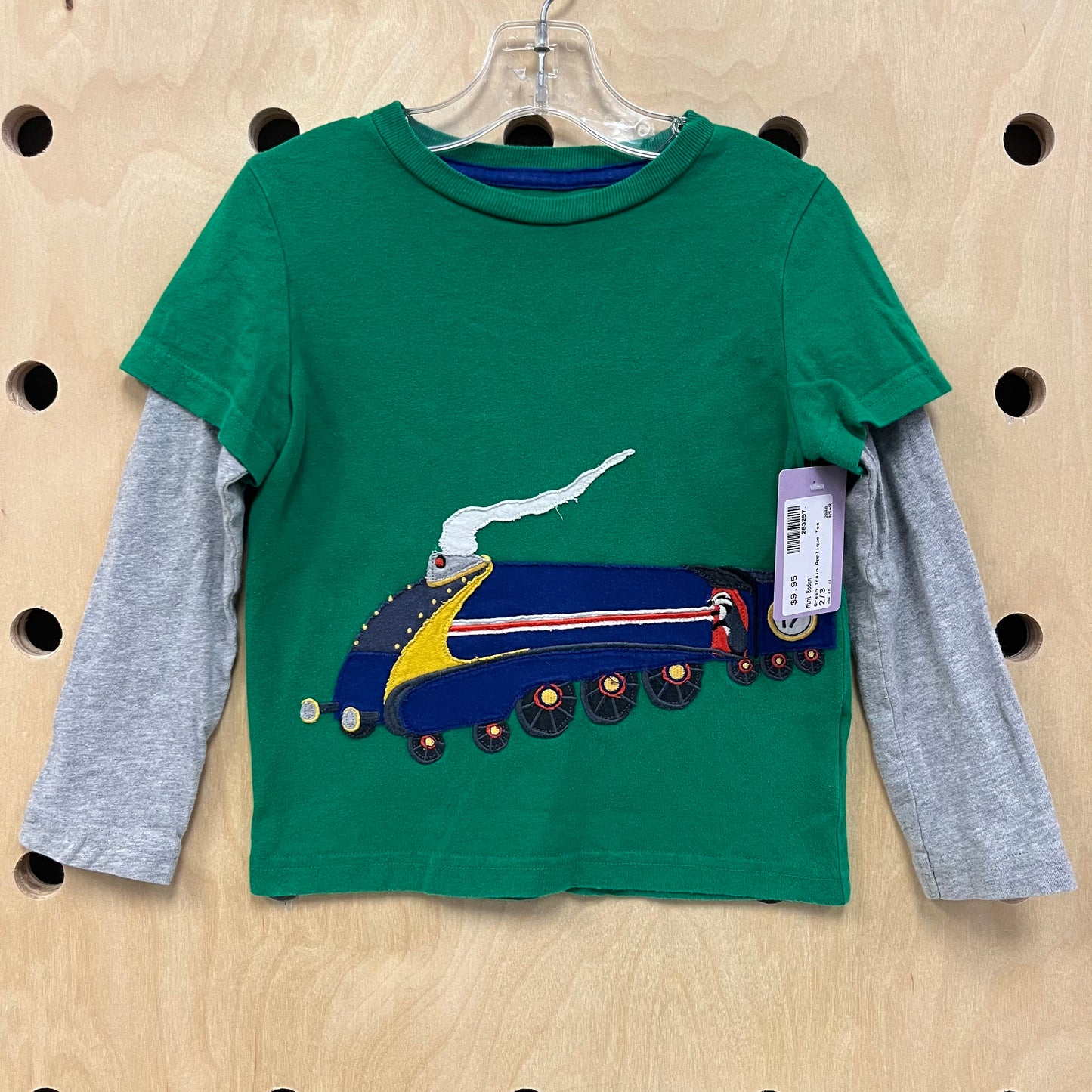 Green Train Applique Tee