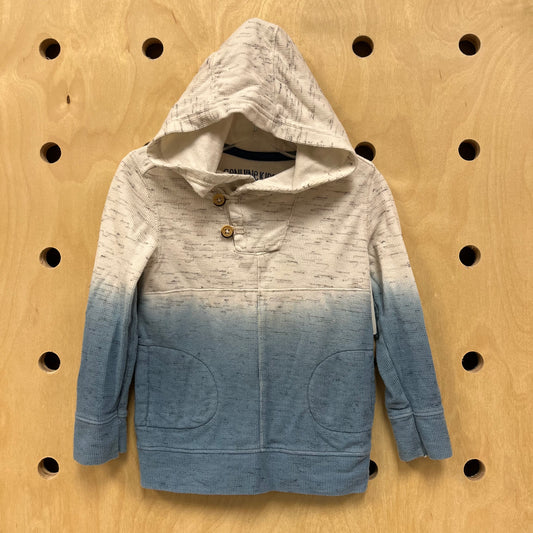Cream/Blue Ombre Henley Hoodie