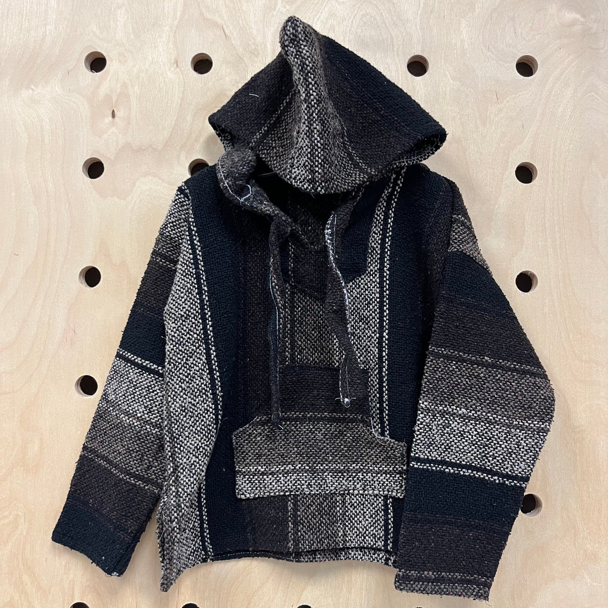 Brown Striped Baja Hoodie
