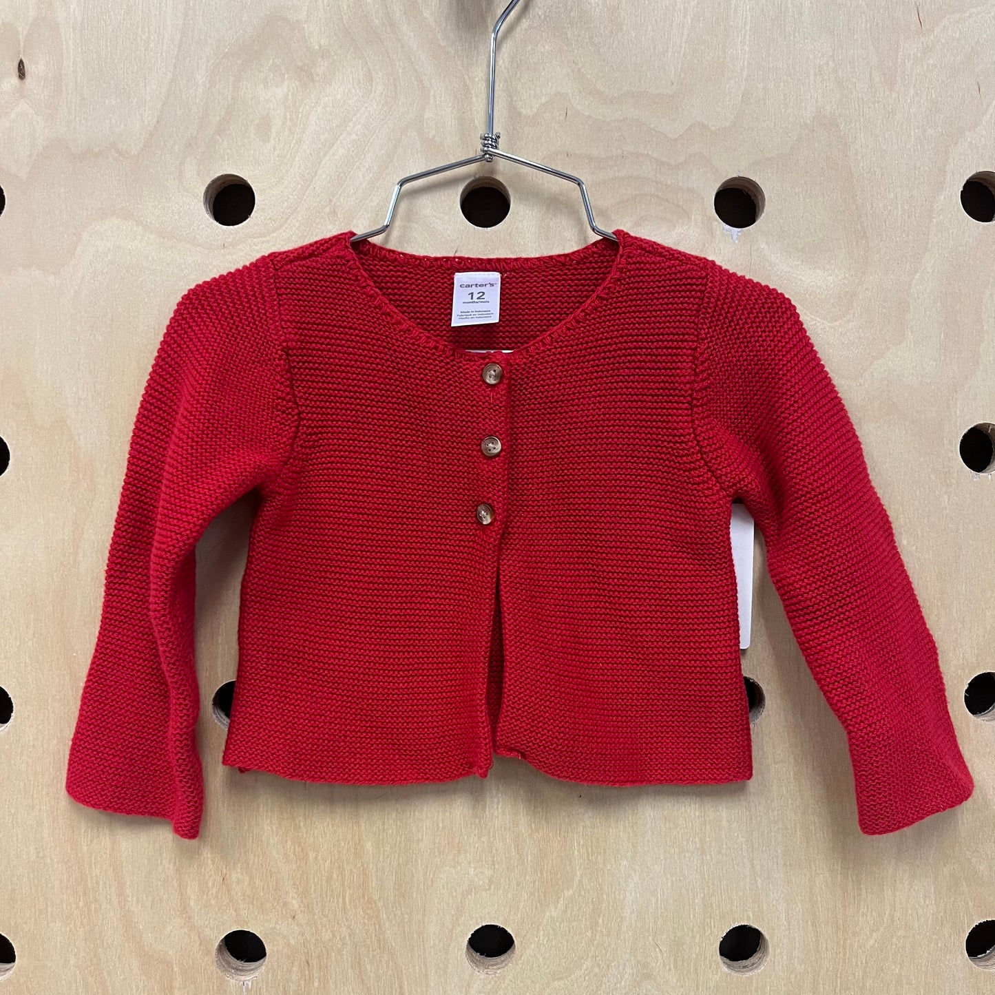Red Knit Cardigan