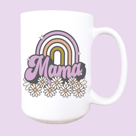 Rainbow Floral Mama Mug