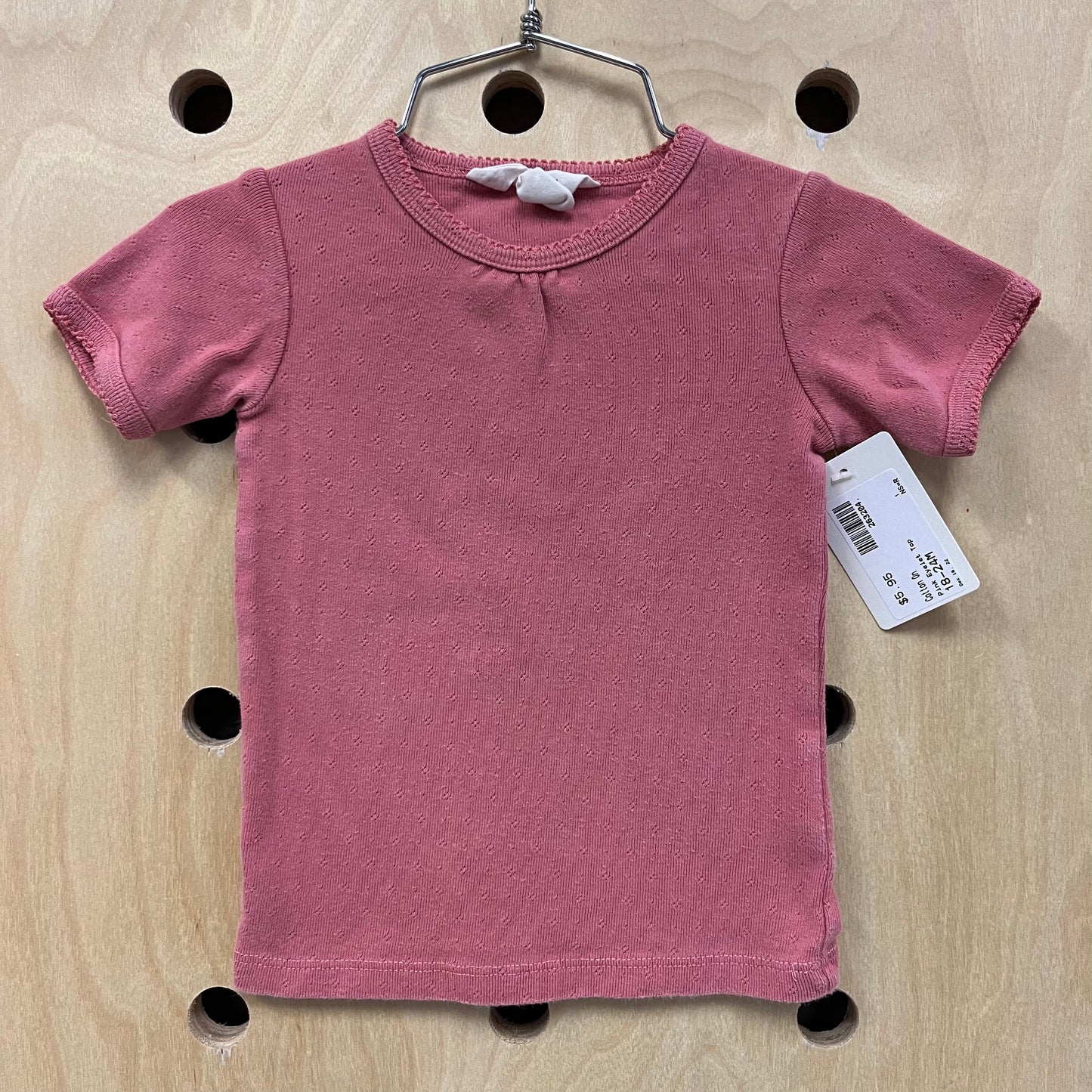 Pink Eyelet Top
