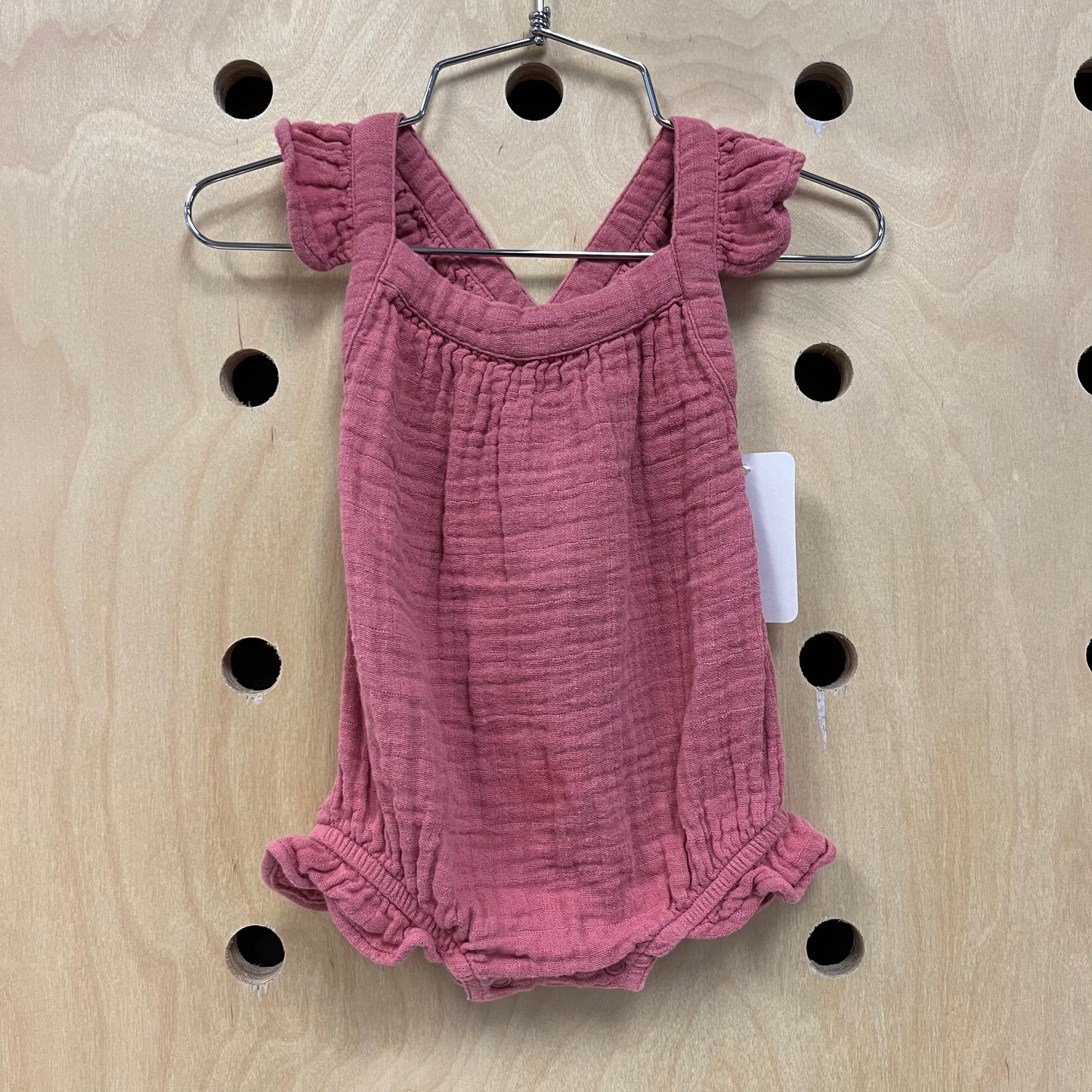 Dusty Pink Gauze Romper