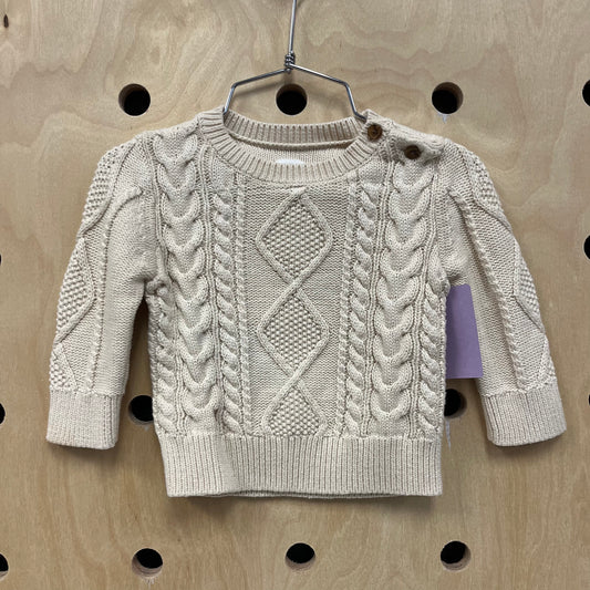 Cream Cable Knit Sweater