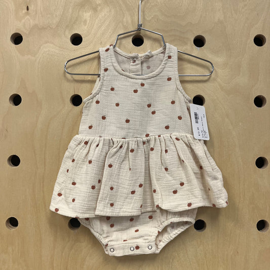 Cream Organic Apple Romper