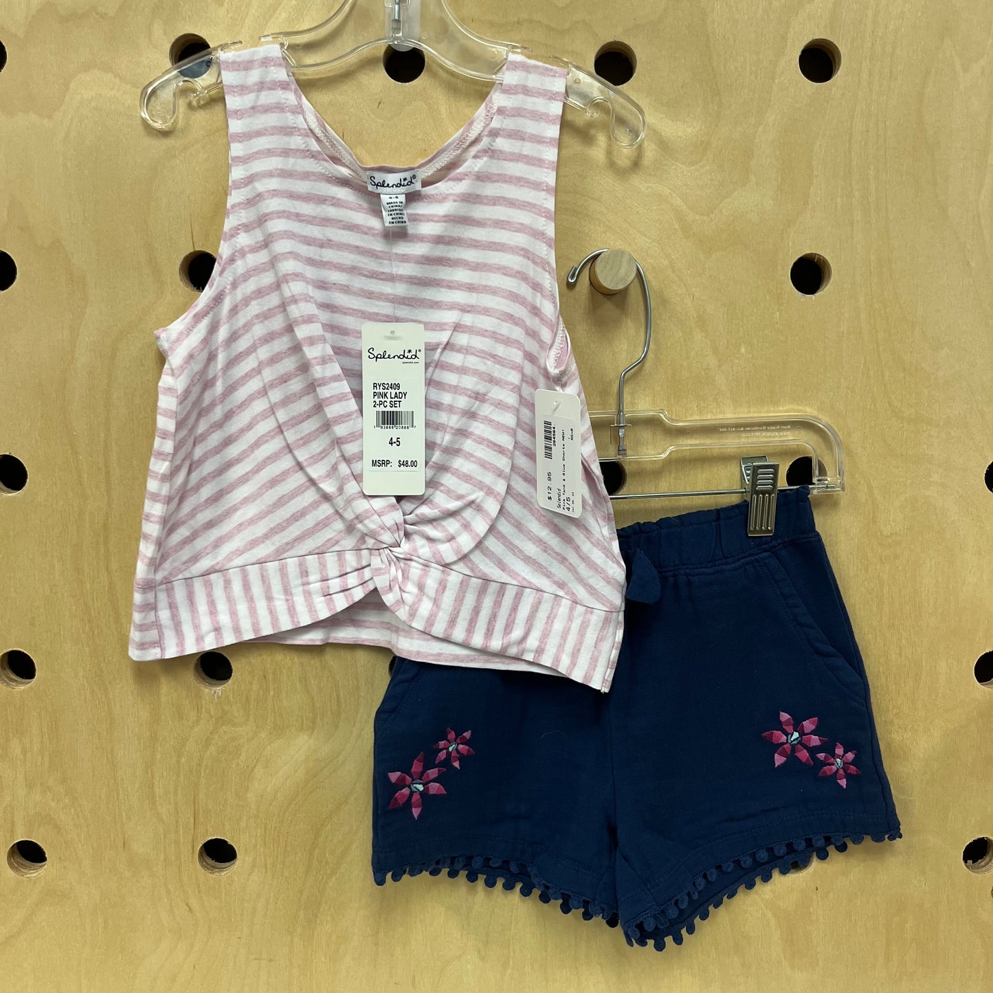 Pink Tank & Blue Shorts NEW!
